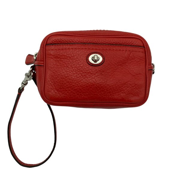Coach Soft Pebbled Leather Turnlock Wristlet - Missing Hangtag - Picture 1 of 8